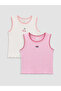 Nevavm Oval Collar Embroidered Baby Girl Undershirt 2-Piece Set