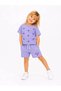 Girls' Summer Shorts Set Shiny Heart Detail T-Shirt Shorts Casual Comfortable Two-Piece Set - 2
