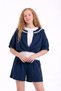 Loco Loco Girls' Modal Shirt - Athlete Navy Blue, Ages 8-15 - 2