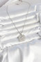 316L Steel Chain Silver Lion Medallion Model Zircon Stone Women's Necklace - 2