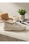 -Genuine Leather Women's Sneakers - 5