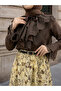 Belt Detail Floral Pattern Skirt-Yellow - 3