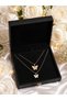 Women's Butterfly Necklace Set of 2, Necklaces for Women and Girls, Valentine's Day, Birthday, Mother's Day, Christmas, New Year, Wedding, Nupcial, Honeymoon, Gift Jewelry, Accessory, Pendant, Choker, Box Not Included - 2