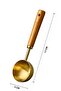 45ml Wooden Handle Gold Coffee Measuring Spoon Stainless Steel Coffee Tea Food Measuring Spoon - 2