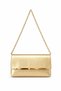 Gold Women's Chain Strap Portfolio Bag – Stylish Evening Dress Shoulder and Hand Bag Suitable for Daily Use