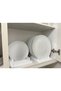 8 Plate Holder Kitchen Cabinet Plate Organizer, Plate Rack Stand, Shelf Organizer