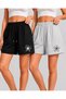 2 Pack Women's Black Cute Star Printed Shorts with Pockets Lace up Elastic High Waist Summer Casual Shorts
