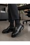 Men's Genuine Leather Metal Buckle Thick Sole Casual & Classic Loafer Shoes – Black / Brown