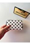 Women's Zippered Coin Compartment White-Black Polka Dot Mini Wallet - 2