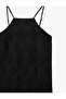 Cotton Strappy Halter Neck Embroidered Mini Dress - 5