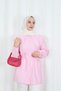 Baby Collar Lace Detailed Lace-Up Tunic Hnt2133 Pink - 7
