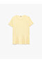 Bürümcük Fabric Textured Short Sleeve Crew Neck Peplum T-Shirt - 4