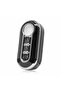 Fiat Doblo Ducato Fiorino Punto 500L Bravo Sustali Nano Key Case Cover Black Silver Silver Color