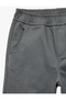Cotton Lace-Up Waist Loose-Fit Gabardine School Trousers - 3
