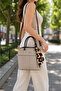 Mink Women's Shoulder and Hand Bag with Stylish Scarf Detail and Adjustable Strap for Daily Use - 5