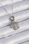 316L Steel Silver Color Zircon Stone Detail Heart Model Charm Women's Necklace