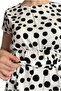 Polka Dot Patterned Viscose Dress with Waist Tie Belt - 8