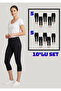Women's Set of 10 Elastane Lycra Combed Cotton Below Knee Capri Tights
