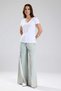 Women's V-Neck Knitted Fabric Basic T-Shirt - 4