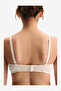 Women Lotus Pointel Cream/Pink Strapless Wired Bra - 2