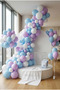 20-Piece Macaron Blue Lilac White Pastel Balloon Set 11 Inch Birthday Party Decorations - 2