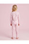 Girls Pink Cat Print Pajama Set - 6