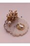 Xuping, Zircon Stone, Gold Mirror-Like Steel Ring - 5