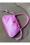 Powerpuff Self-Patterned Pink Satin Heeled Shoes and Bag - 3
