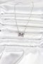 316L Steel Chain Silver Color Purple Butterfly Model Women's Necklace - 2