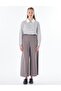 Wide Leg Cotton Linen Trousers Dark Mink - 3