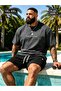 Plus Size Men's Shorts Set – Dare to Explore Printed 100% Cotton