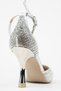 Women's Silver Heeled Stiletto Evening Dress Shoes – Wedding & Event - 6