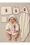 Newborn Embroidered Baby Bathrobe Set 5 Pieces Compatible with 0-2 Years Old 100% Cotton Curly Towels - Baby - 3