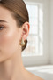Stylish Yellow Color Stone Drop Model Bijouterie Earrings for Women - 4