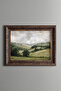 Foggy Hills and Rural Scenery - Vintage Patterned Painting - Thick Model