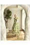 Patterned Dress with Belt Detail – Green - 3