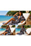Women's Digital Printed Lycra Tulle Beach Dress - 3