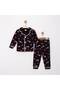 100% Cotton Long Sleeve Buttoned Seasonal Love Heart Patterned Soft Textured Bottom and Top Unisex Baby Pajama Set for Girls and Boys - 2