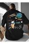 Premium Colorful Space Design Printed Premium Oversize T-Shirt