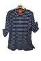Plus Size Capri Sleeve Combed Cotton Blouse