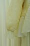 Asymmetrical Tulle Voile Set with Tie-Neck, Elastic Sleeves, Ruffle Lining - Light Yellow - 6