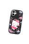 Samsung Galaxy A06 Compatible Case with Camera Protector Black Silicone Couple Phone Case with Kitty Pattern - 3