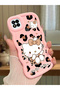 Poco C31 Compatible Case Camera Protector Pink Silicone Couple Phone Case Kitty Pattern