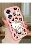 Oppo A60 Compatible Case Camera Protector Pink Silicone Couple Phone Case Kitty Pattern