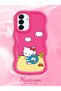 Samsung Galaxy A17 Compatible Case Camera Protector Red Silicone Couple Phone Case Kitty Pattern - 2