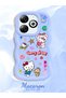 Infinix Smart 8 Compatible Case Camera Protector Blue Silicone Couple Phone Case Kitty Pattern - 2
