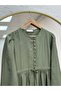Akşin Lion Modal Britli Tunnel 4 Layer Dress-Na2406 Green - 2