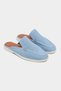 Letty Baby Blue Suede Leather Flat Sole Women's Loafer Slippers - 4
