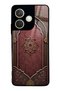 Oppo A5 Pro Burgundy Glossy Phone Case with Ottoman Emblem Design