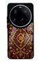 Xiaomi 15Ultra Burgundy Glossy Phone Case with Ottoman Gold Design